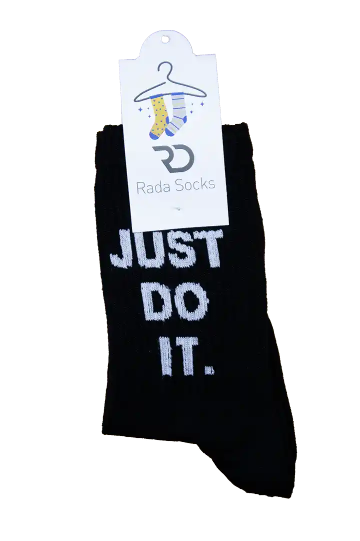 جوراب طرح JUST DO IT ساق بلند